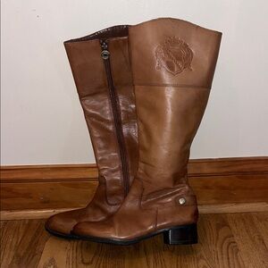 Franco Sarto Brown Heeled Boots